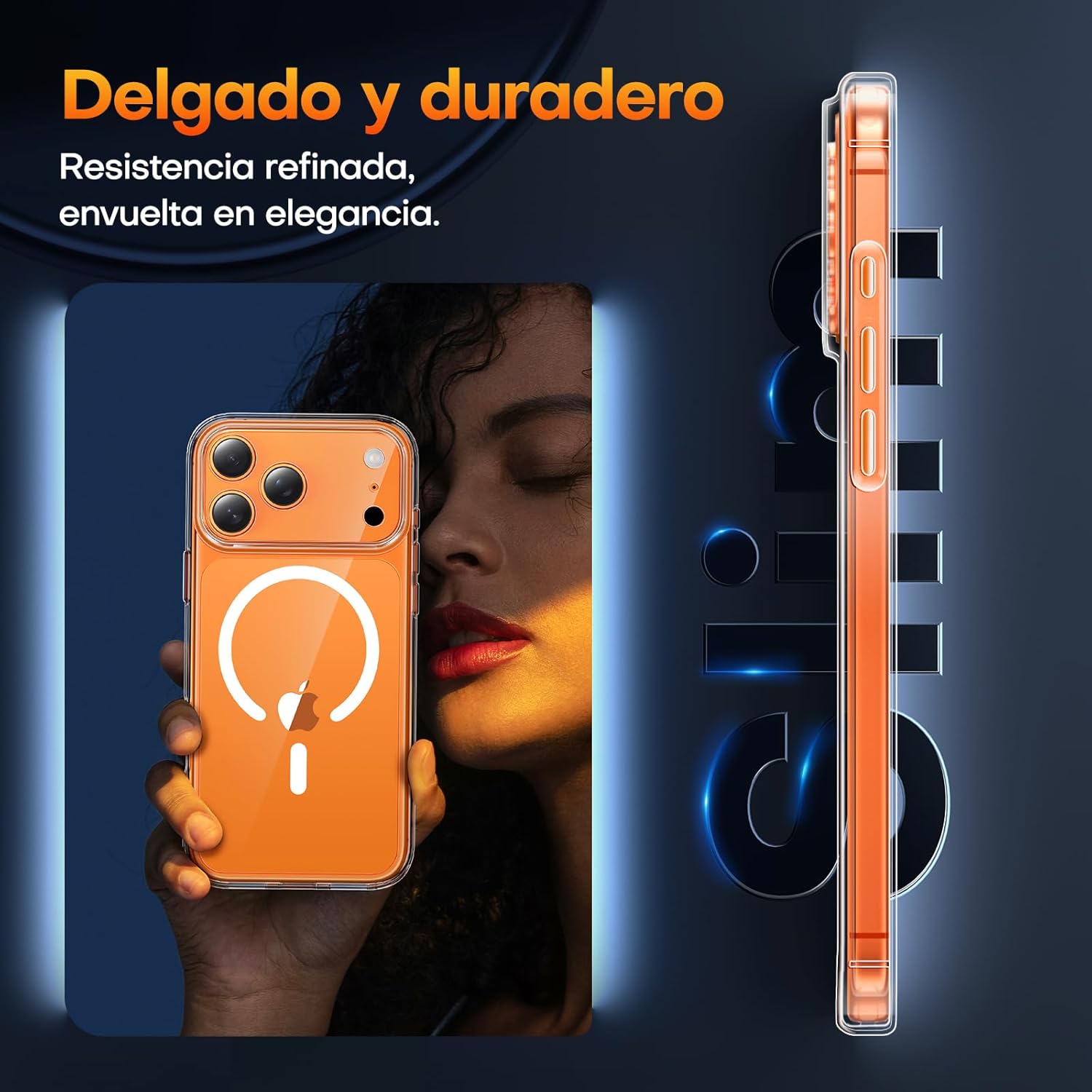 TAURI for iPhone 17 Pro Case 6.3" with 1-Pack Screen Protector, Compatible with MagSafe, Military-Grade Protection, [Anti-Yellowing] Shockproof Transparent Magnetic Phone Cover - Clear - Image 7