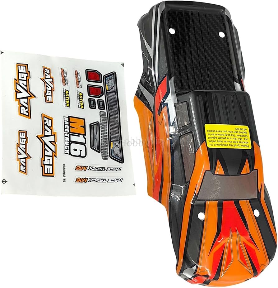Amazon.com: HBX Part M16039 Truck Body Orange +Decal for Haiboxing 