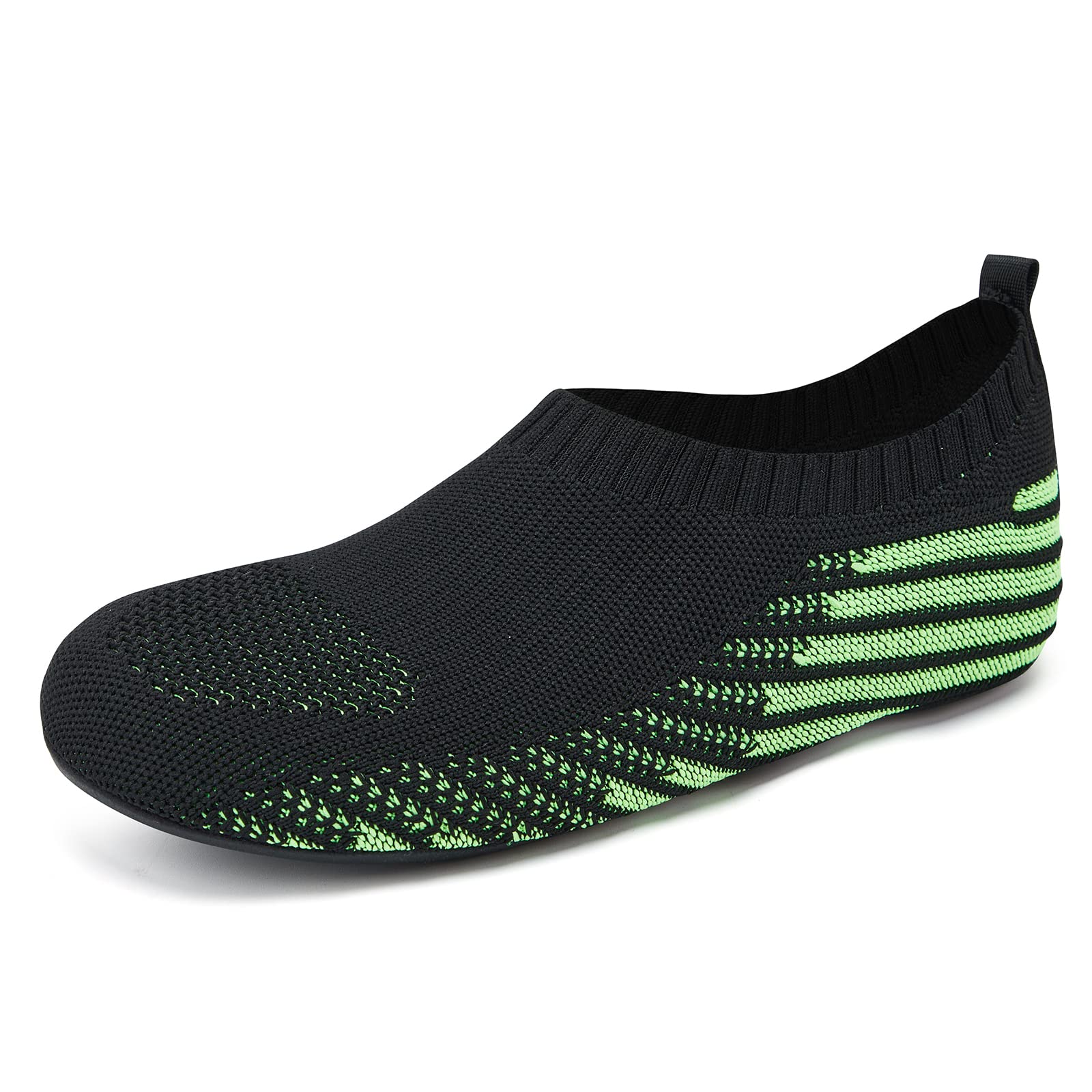 ANLUKE Womens Mens Water Shoes Barefoot Quick-Dry Aqua Socks for Beach Swim Surf Water Sport (36/37, FZWS06-Black)