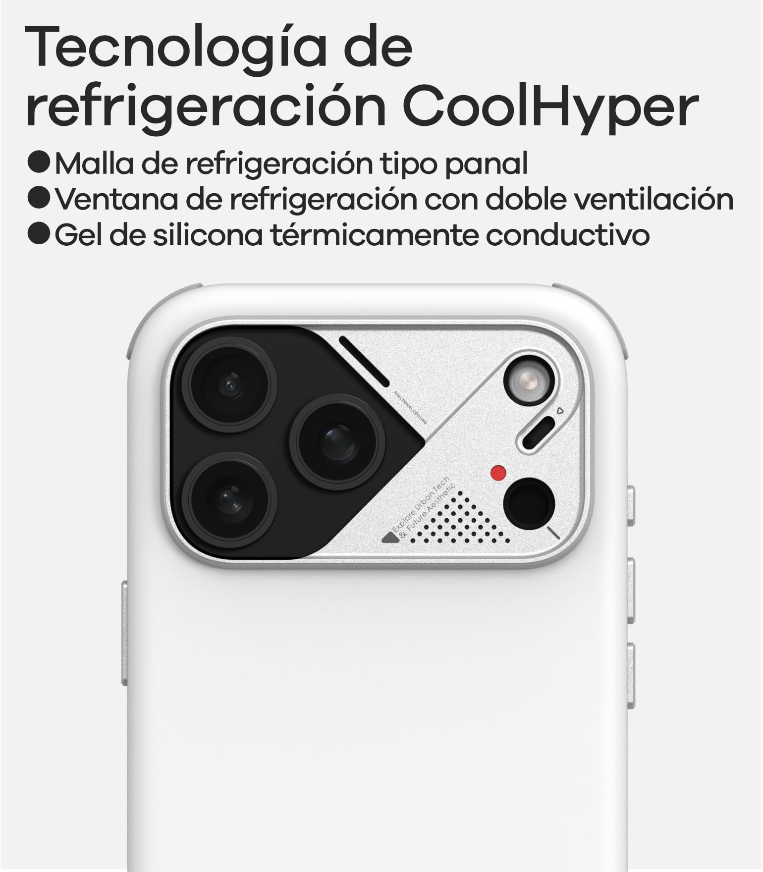 Aulumu A17 para iPhone 17 Pro MAX Funda a Prueba de Golpes | con Control de Cámara | CoolHyper | Marco de cámara de aleación de Aluminio | Protección compuesta Multicapa – Negro