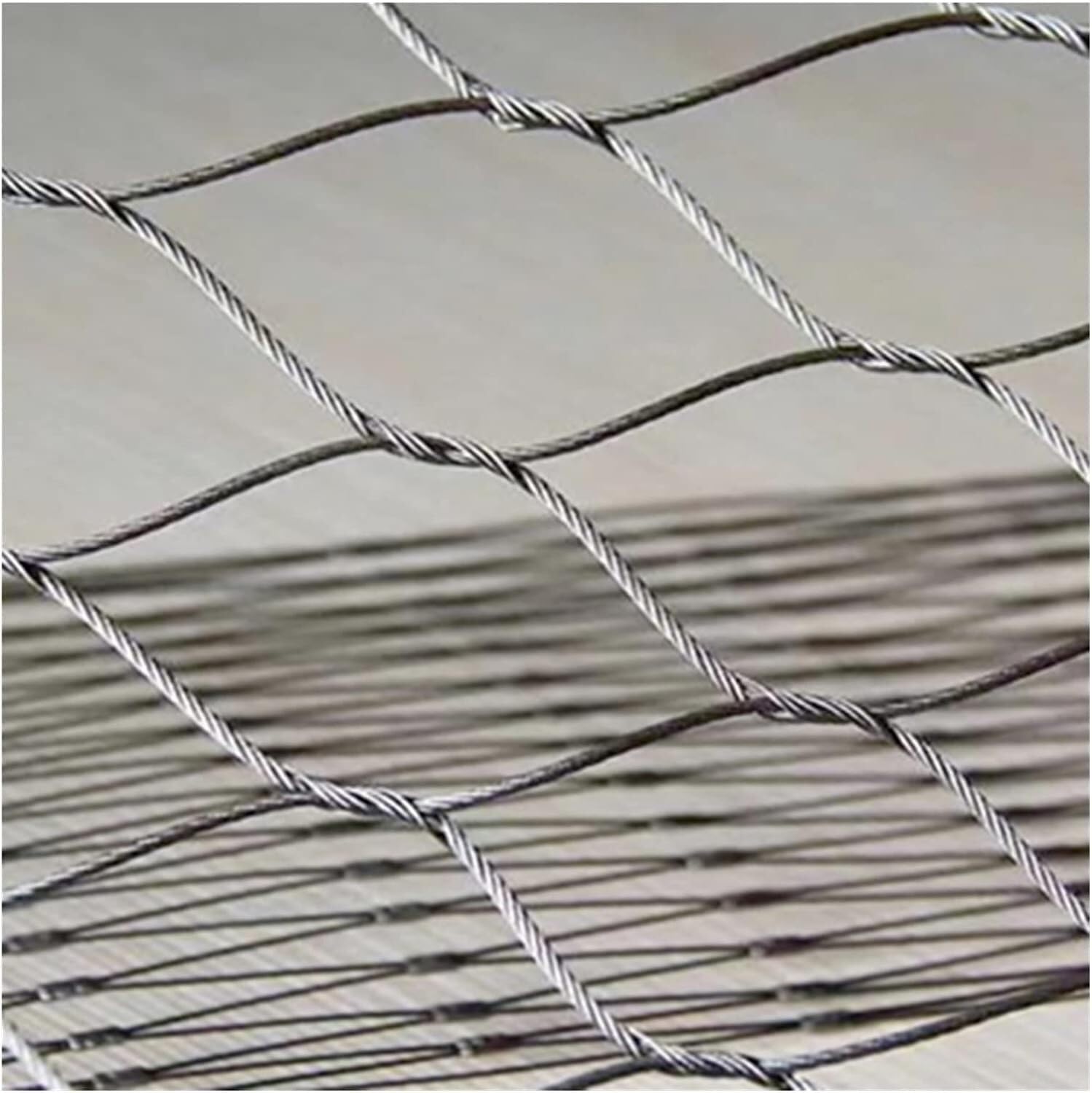 JvFbjLF Flexible Stainless Steel Rope Mesh, Impact Resistance Protection Boundary Anti-theft Woven Fence For Farm Football Field(2mm*8cm)