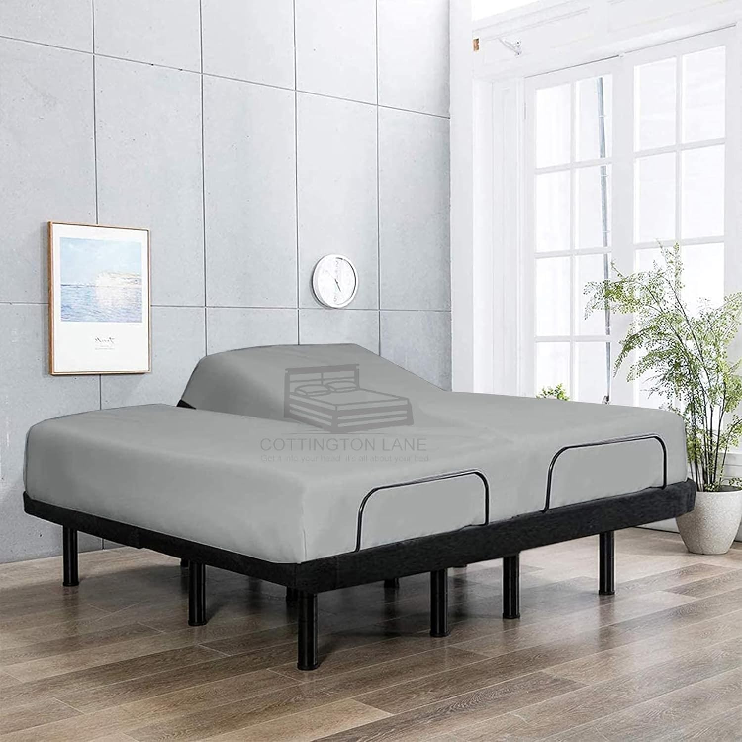 Split Head Flex King Size Fitted SheetPremium Hotel Quality 1Piece Fitted Sheet