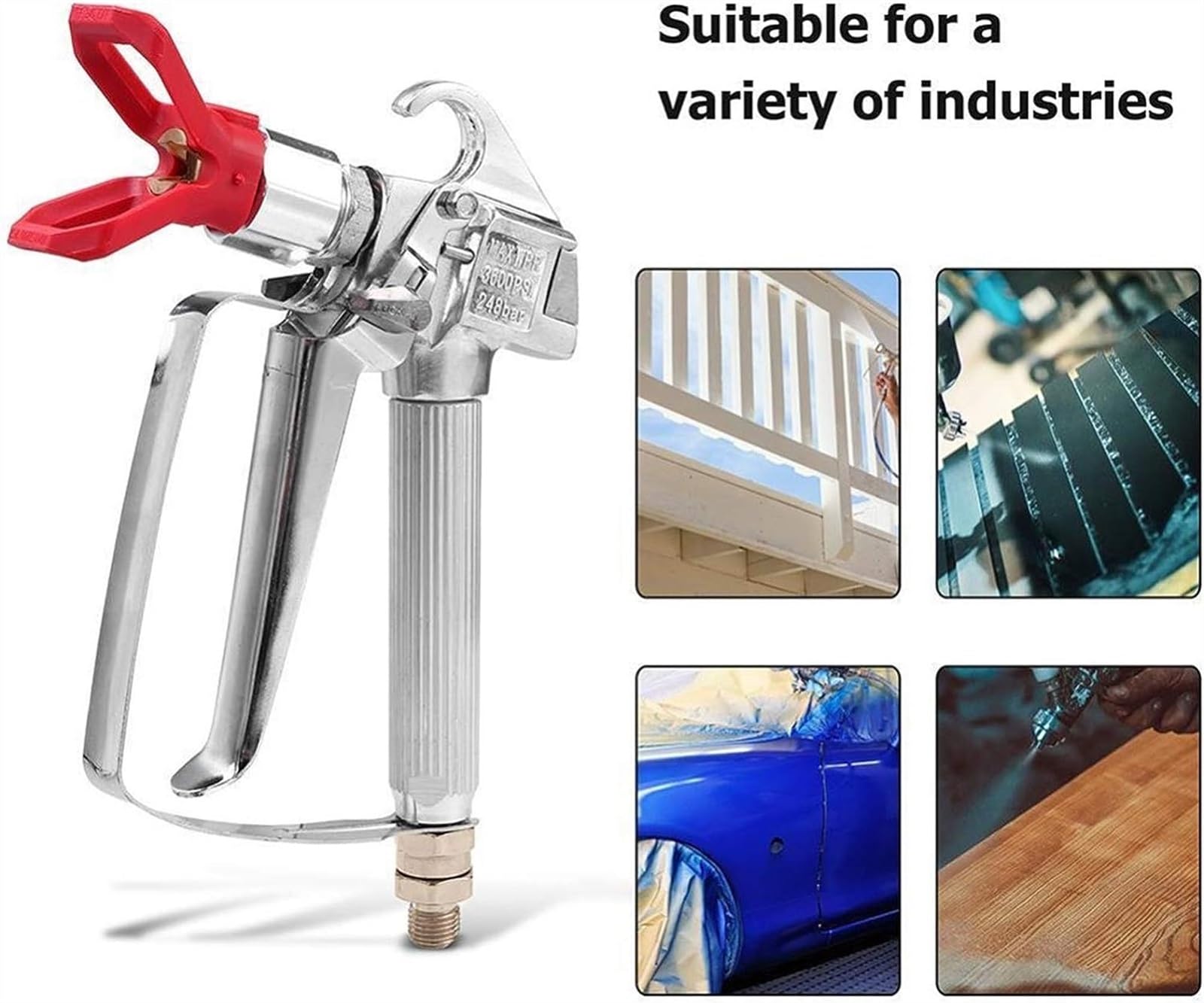 Zestaw aerografu 3600PSI wysokociśnieniowy airbrush farba w sprayu aerograf z osłoną dyszy opryskiwacz z pompą i bezpowietrzna maszyna natryskowa