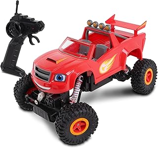 NKOK Blaze & The Monster Machines: RC Rock Crawler - Blaze Remote Controlled Monster 4x4 Truck, 1:16 Scale, 2.4 Ghz, Ready to Run (6501), Ages 6+