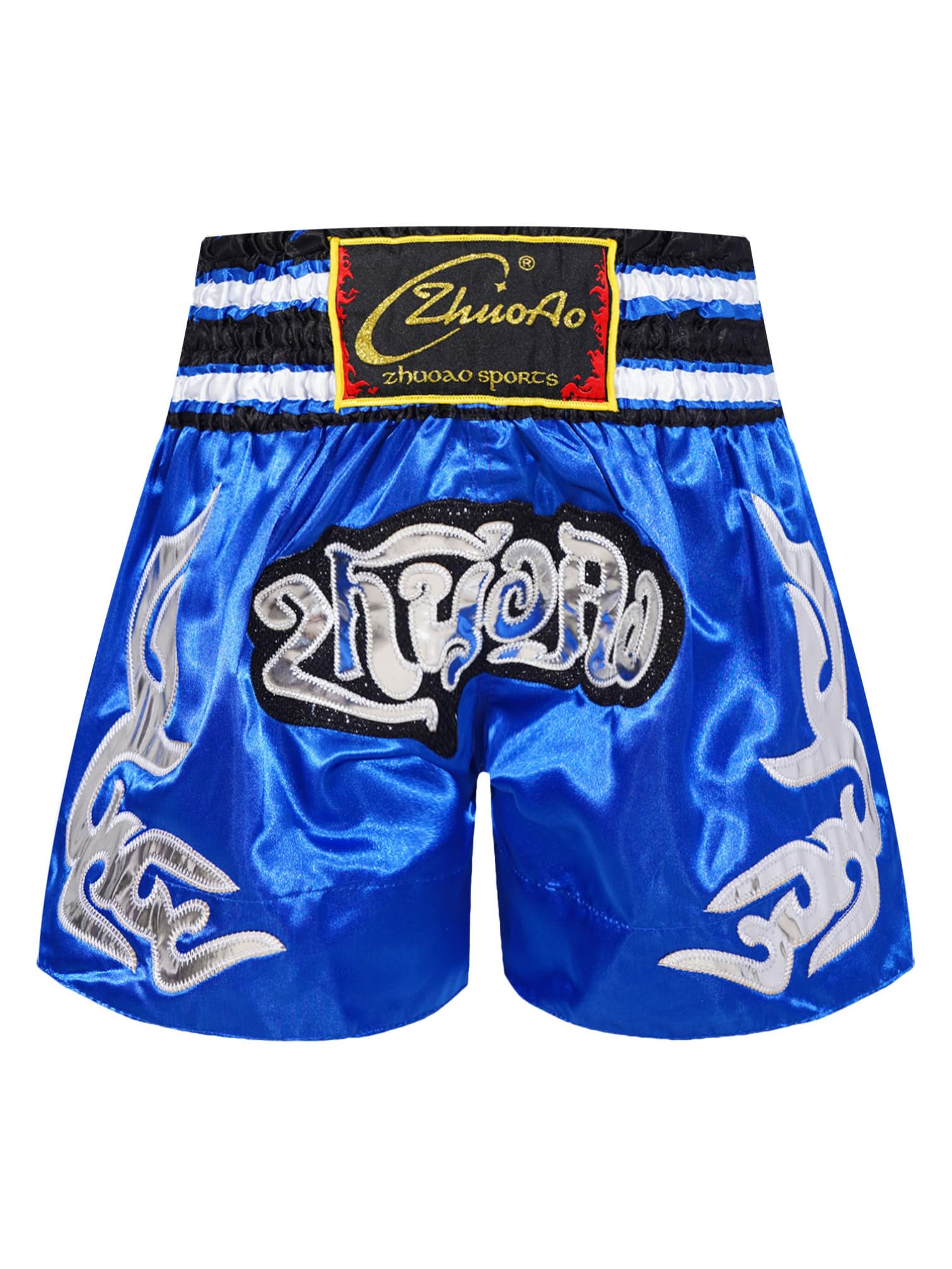 TiaoBug Enfant Garçon Muay Thai Short Boxe Pantalon Court MMA Kickboxing Fitness Training Fight Short d'Entraînement Pantalons de Sport Fitness Musculation 5-16 Ans