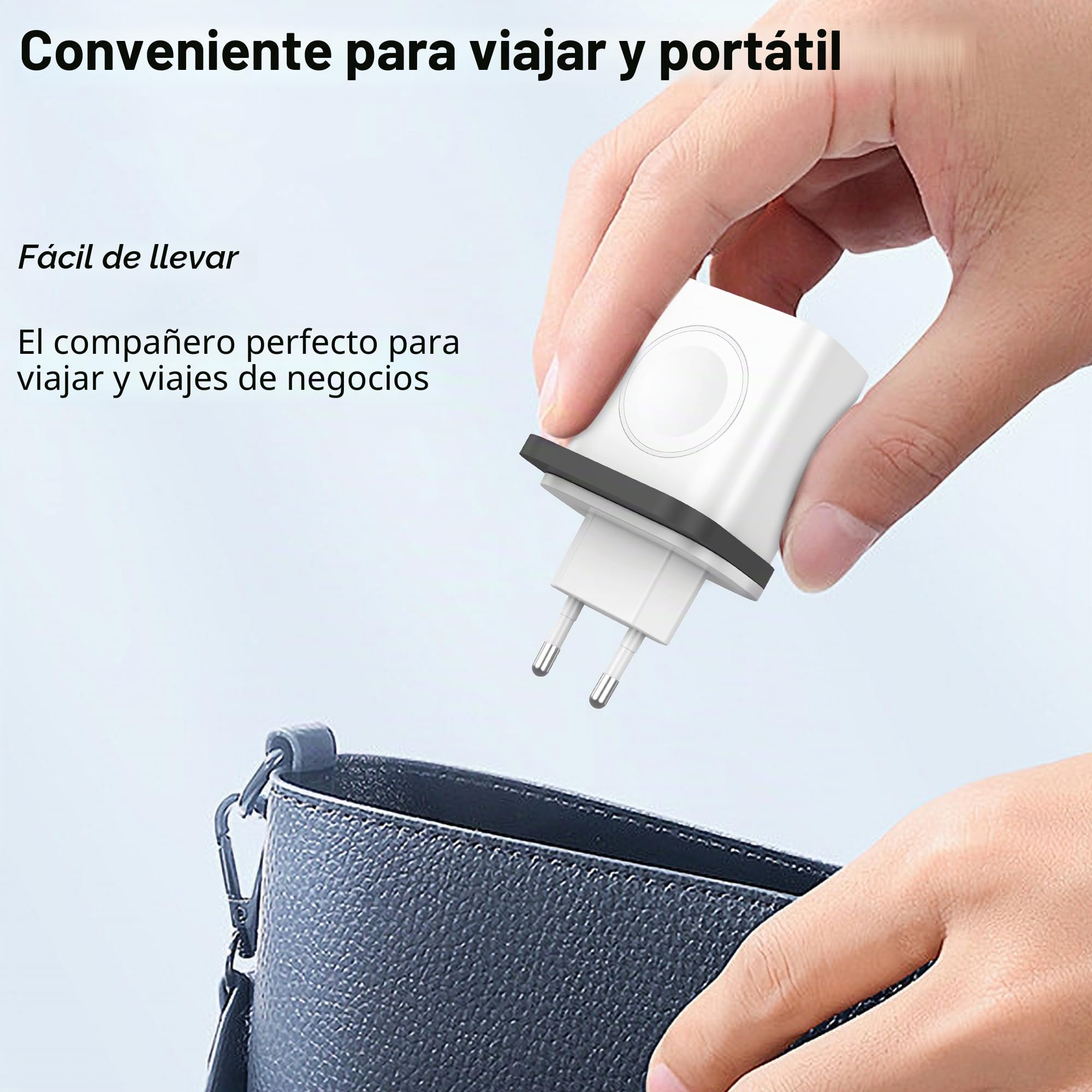 Cargador 3 en 1 para Apple Watch,PD25W Cargador de Pared de Doble Puerto para iPhone, Carga rápida USB-C, Cargador Esencial para Viajes para iWatch Ultra/SE/11/10/9/8, Serie iPhone, Android (Blanco)