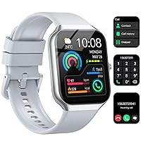 Jugeman Smartwatch Uomo Donna, 1.96" Orologio Smartwatch con Effettua/Risposta Chiamate