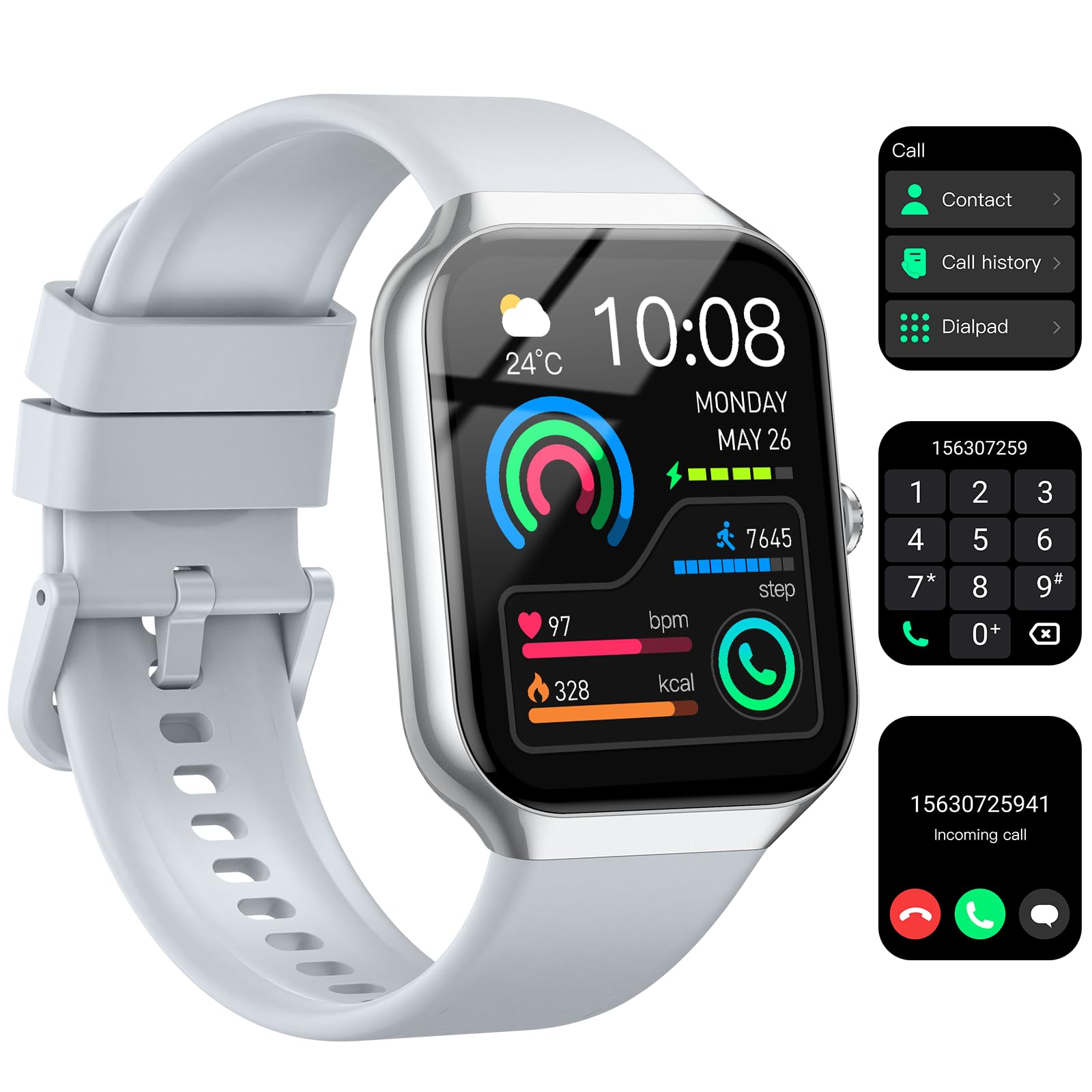 smartwatch bluetooth uomo donna pedometer cuffia sportiva