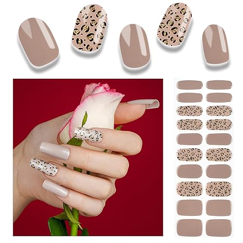 Miniatura 8 de 20 tiras de uñas de gel semicuradas, calcomanías de arte de esmalte de uñas reales, calcomanías de uñas de gel de Navidad, funcionan con cualquier