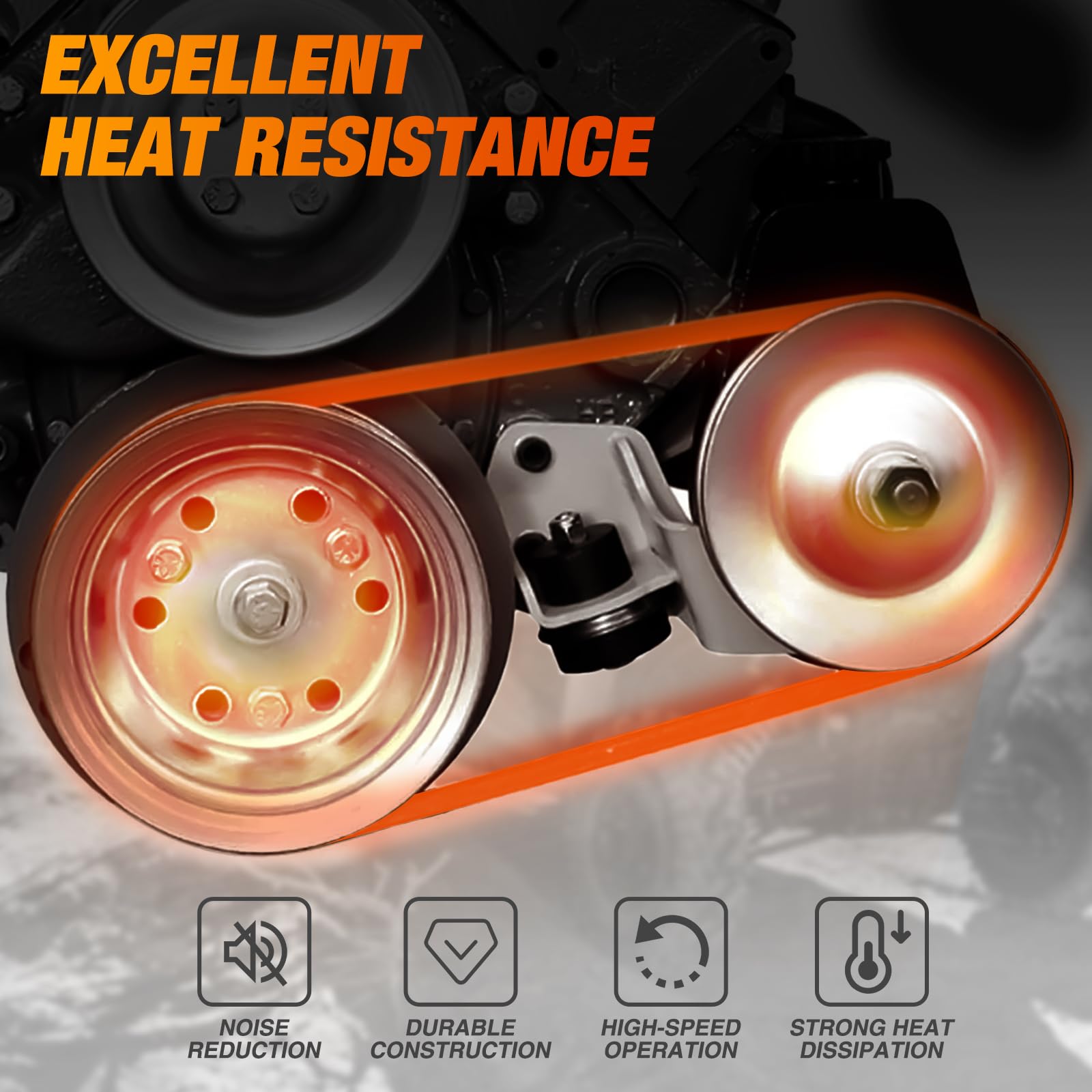 Nilight Courroie d'entraînement 3211196 Performance UTV compatible avec Polaris RZR XP 1000/XP 4 1000/General 1000 XP 2014-2023 Courroie robuste en aramide à 6 couches Remplace 3211196 3211172 3211142