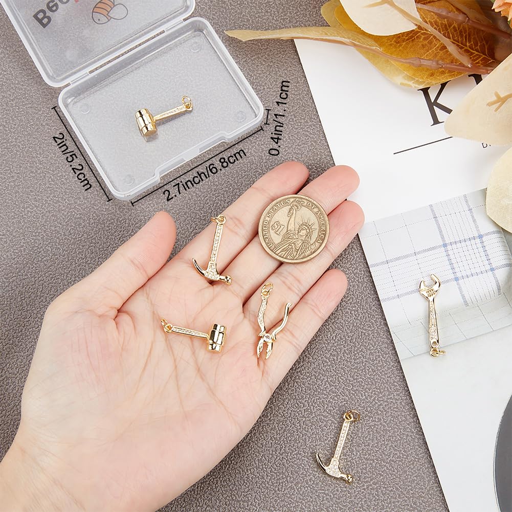 Beebeecraft 20 Pz/Scatola Modello di Foglia Pendenti e Ciondoli 18K