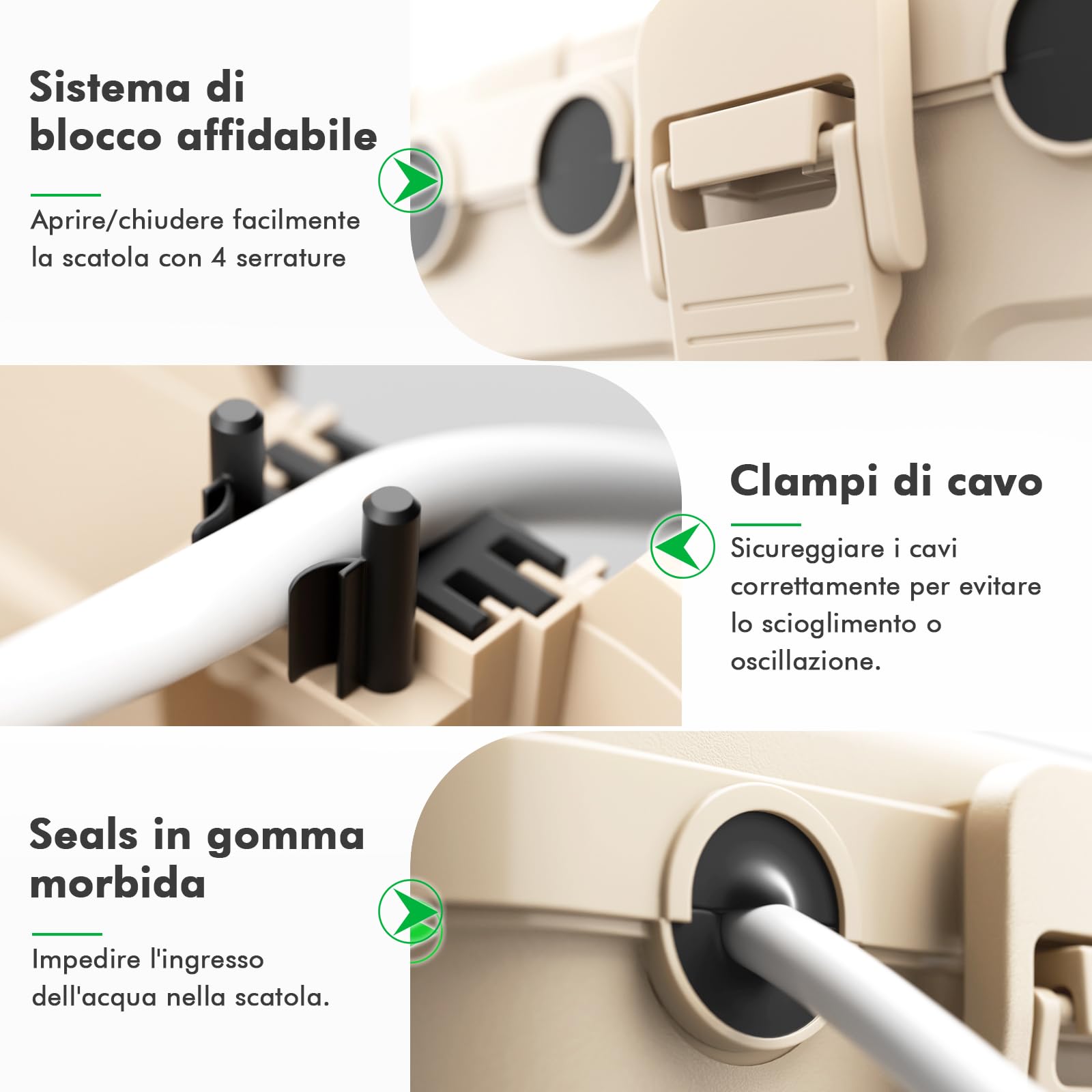 RESTMO Scatola di Protezione Impermeabile Extra-Large IP54 (32x22x13 cm) – Scatola per Cavi Esterna, Ideale per Proteggere Prese, Timer, Cavi di Alimentazione e Luci Decorative, Colore Mandel