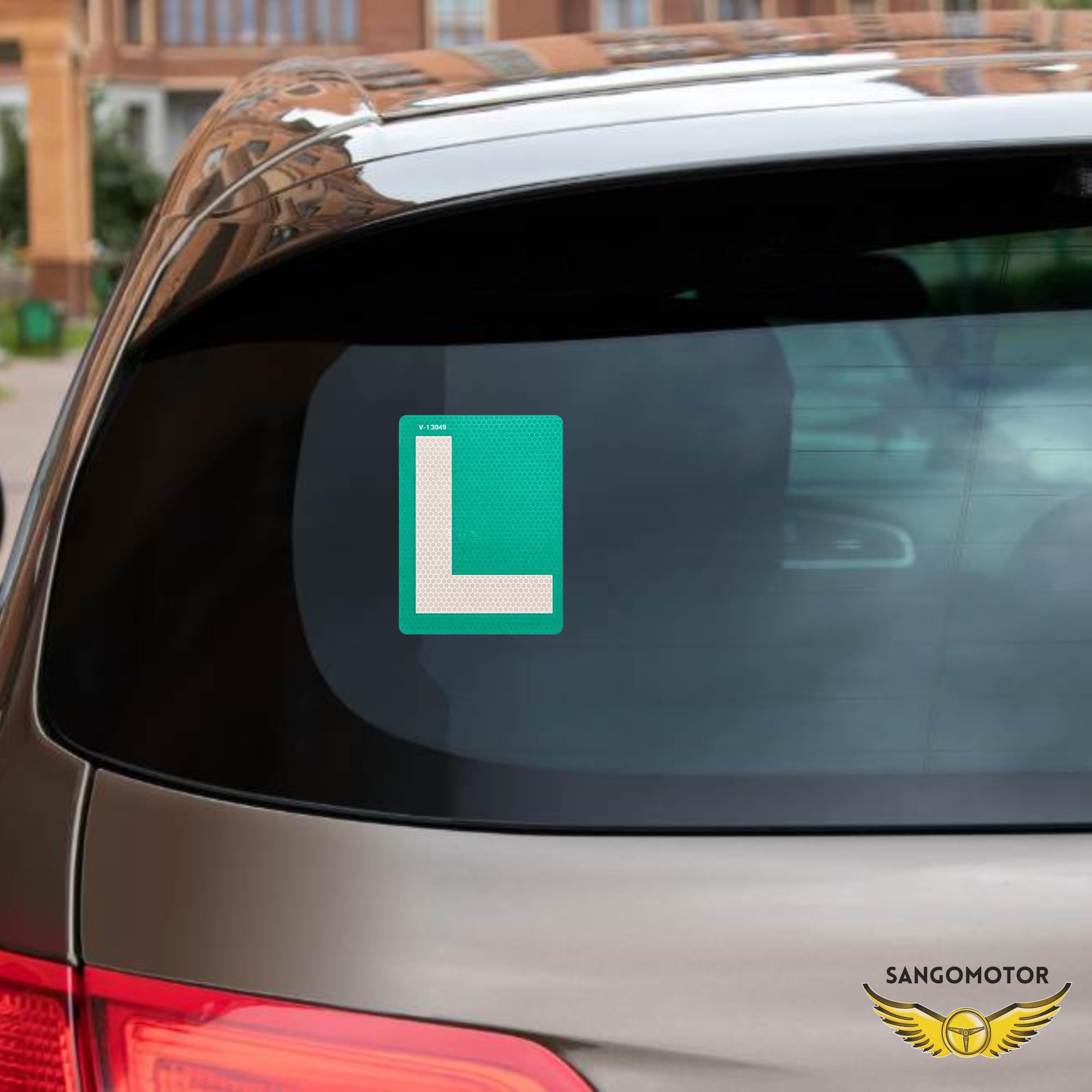 Pegatina L Novel Homologada DGT 18x13,5 cm – Adhesivo Exterior para Cristales Tintados – Alta Visibilidad – SANGOMOTOR - 3