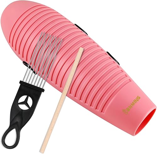 Instrumento Guiro, Super Guiro de 3.9 x 13 pulgadas, instrumento de percusión latina en forma de pez con 2 raspadores herramienta de entrenamiento