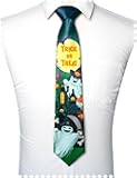 Halloween Tie Pumpkins Bats and Ghosts Holiday Party Funny Necktie (8cm)