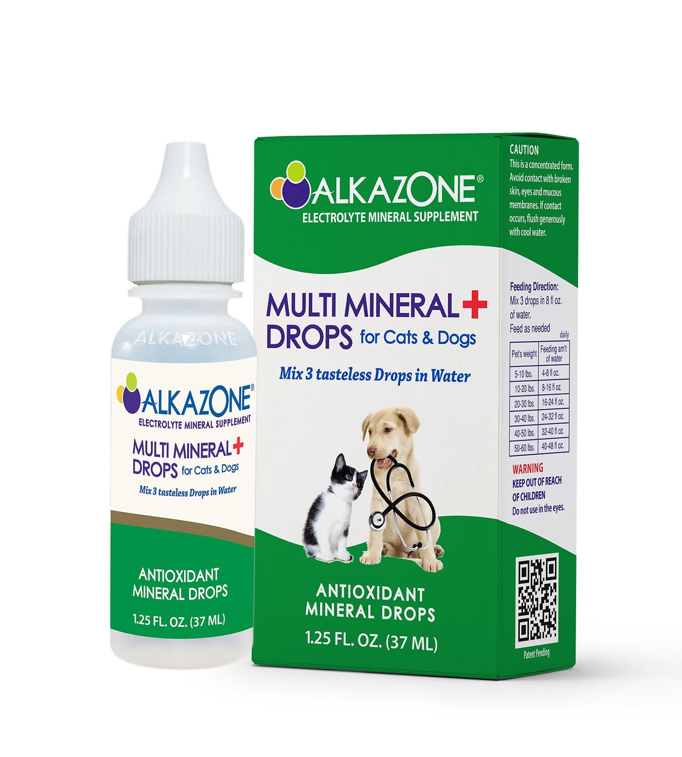 Alkaline Multi Mineral Drops for Cats and Dogs - Animals are Naturally Designed to be More Alkaline Than Acidic. Their Bodies can Benefit from Using Alkaline Water for Pets with Minerals