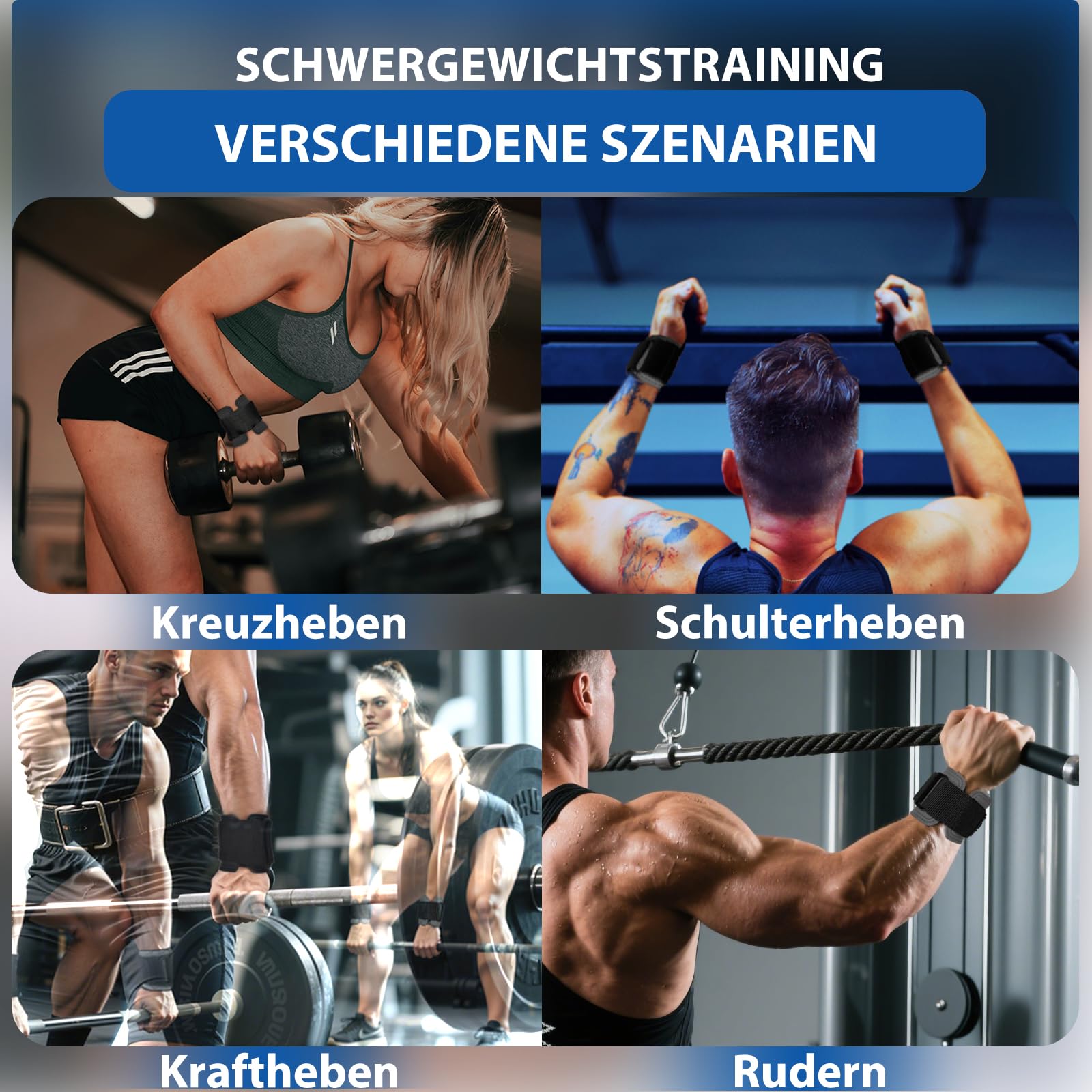 Zughilfen Haken Krafttraining, Fitness Powerlifting Weight Lifting Hook, Lifting Straps für Männer & Frauen, Zughilfe Gym für Kraftdreikampf & Kreuzheben Stütze, Geschenke für Fitnessbegeisterte