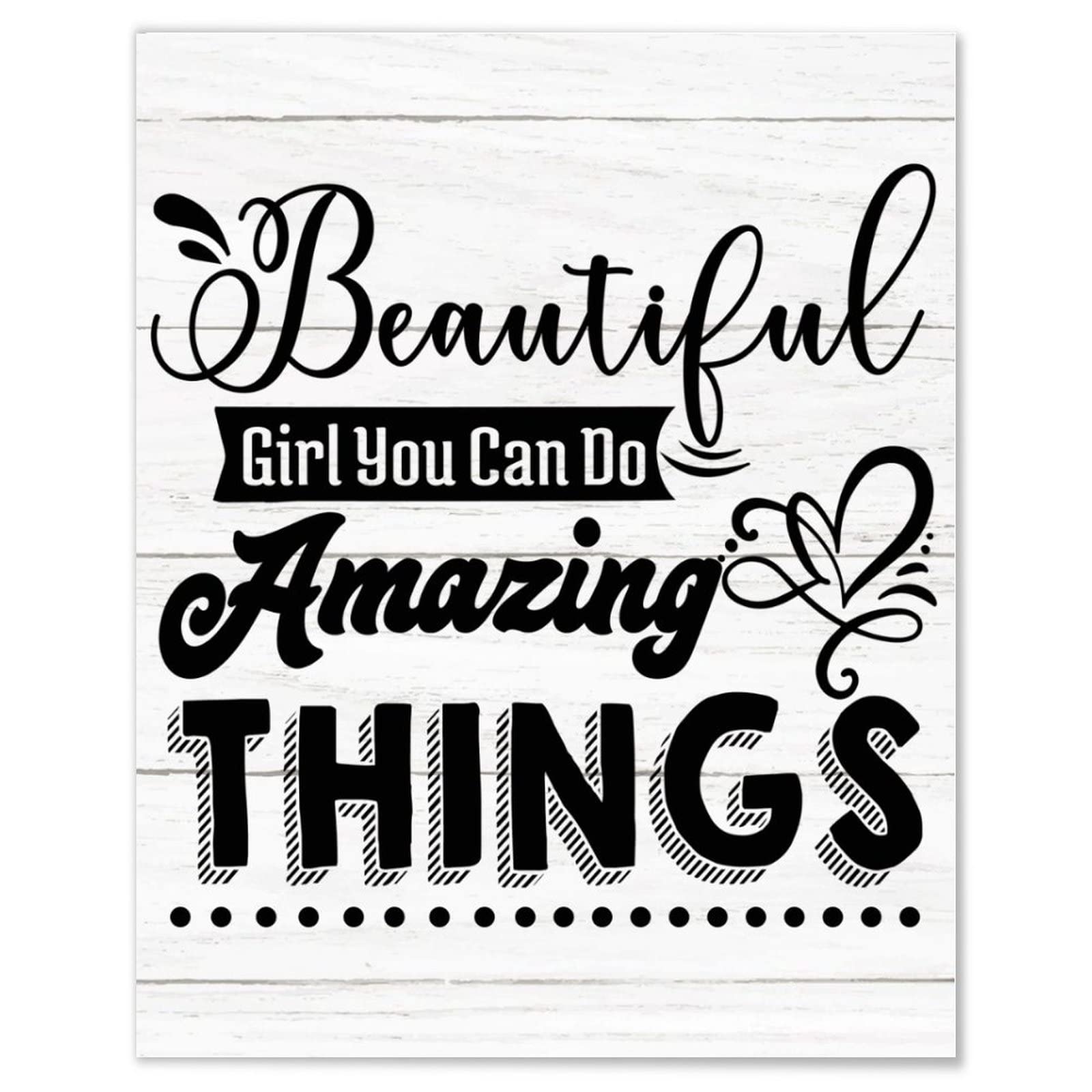 Cadre en bois Beautiful Girl idée cadeau idéal pour decoration de chambre