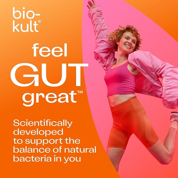 Bio-Kult Gut Health Probiotic Supplement, 14 Strains, Probiotics for Women & Men, Immune Support, Digestive Health, Shelf-Stable, Non-GMO and Gluten-Free, Capsules, 30 Count (Pack of 1)