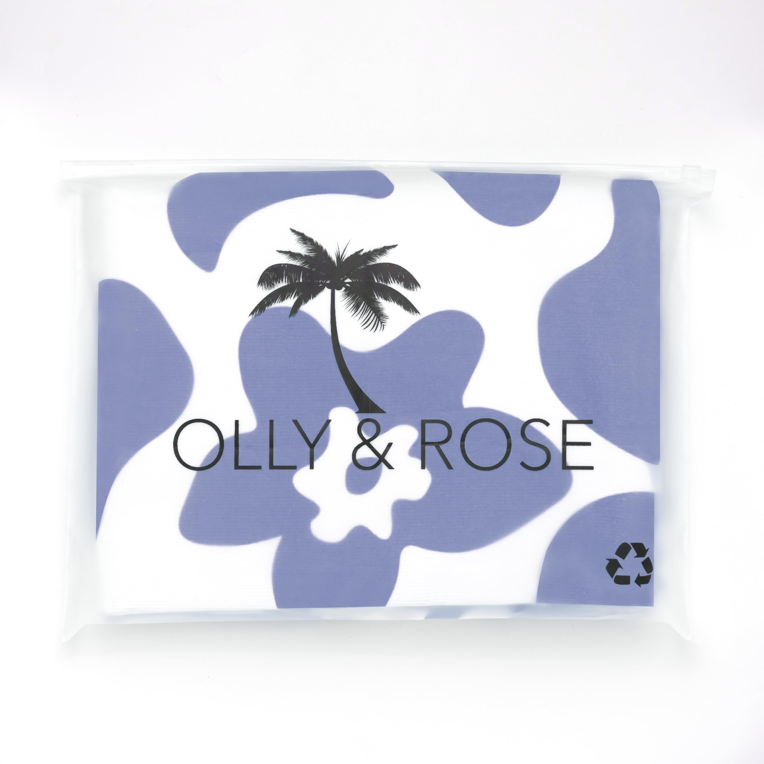 Olly & Rose Toalla de Playa Extra Grande de Microfibra de Lujo con Bolsillo con Cremallera y Almohada Inflable y patrón Reversible 100 x 200 cm - Toalla de Viaje Ligera de Microfibra de Lujo 300 g/m²
