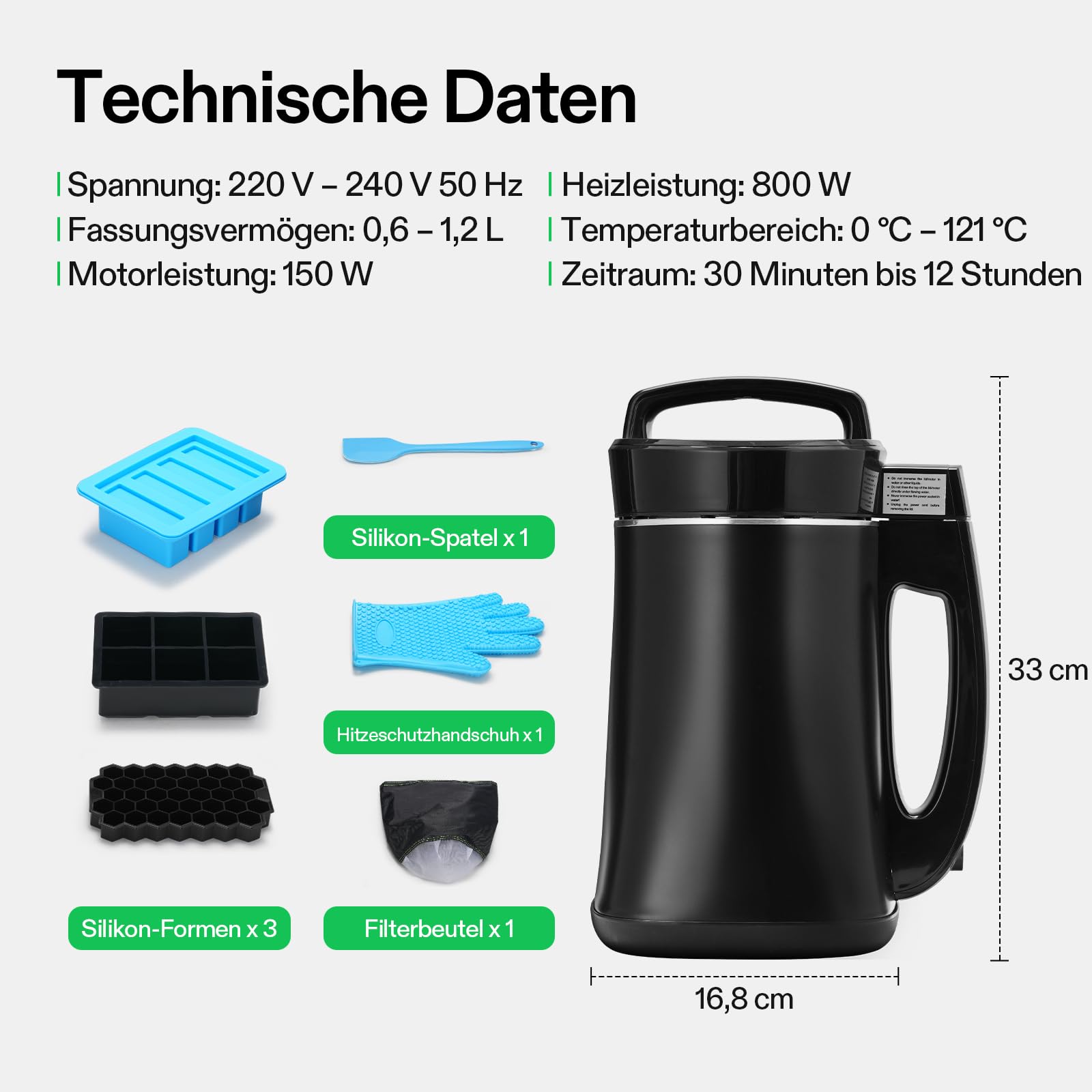 VIVOSUN Kräuter-Decarboxylierungs- und Infusionsmaschine, botanischer Extraktor und Infuser zur Herstellung von Butter, Öl und Tinkturen, inklusive Rezepten und Zubehör | Botanischer Extraktor und Teesieb zur Herstellung von Butter, Öl und Tinkturen, inkl