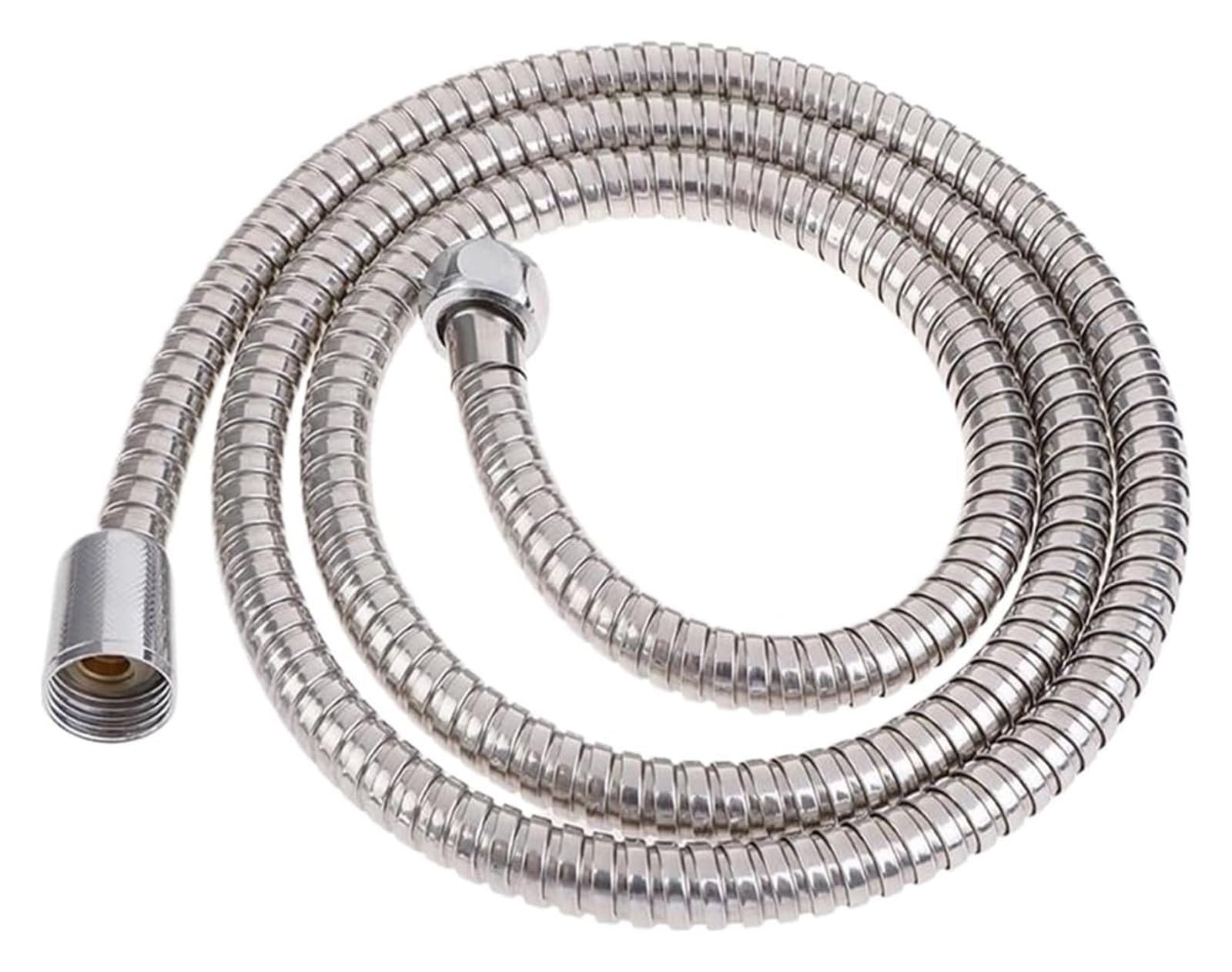 Gkirqvpe Chrome Shower Hose, Stainless Steel Flexible Shower Hose 1.2/1.5M