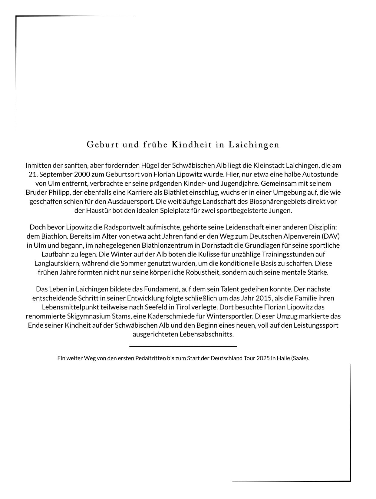 Aufbruch im Peloton: Biografie über Florian Lipowitz. Komplett in Farbe