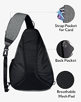 Rucsac tip sling triunghiular Waterfly, geantă de umăr și piept pentru bărbați și femei, ideală pentru drumeții, călătorii și ciclism 5