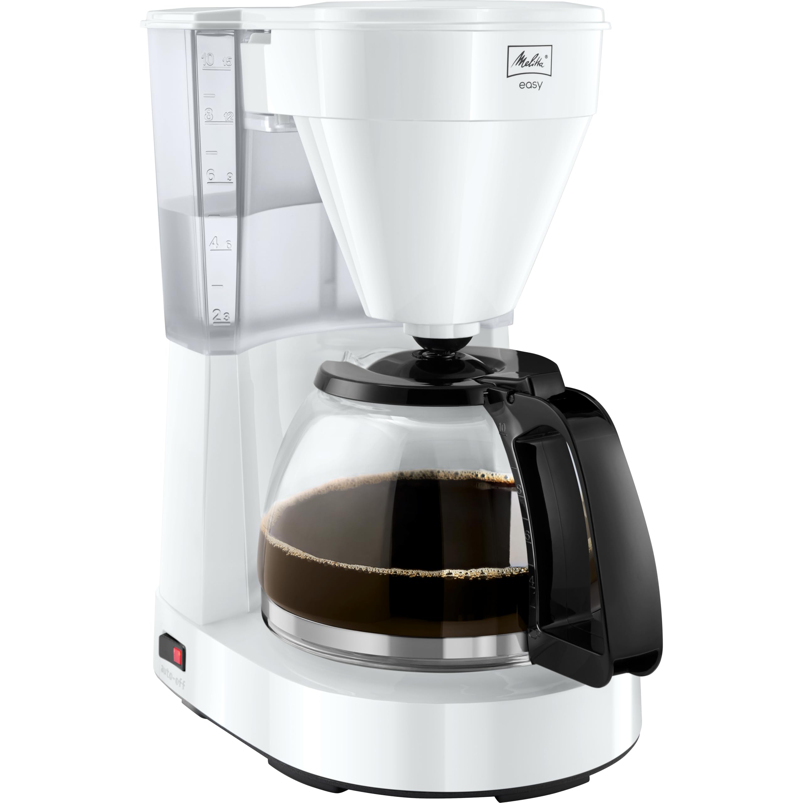 Melitta Easy – Filterkaffeemaschine mit Glaskanne, für bis zu 10 Tassen Kaffee, in Weiß