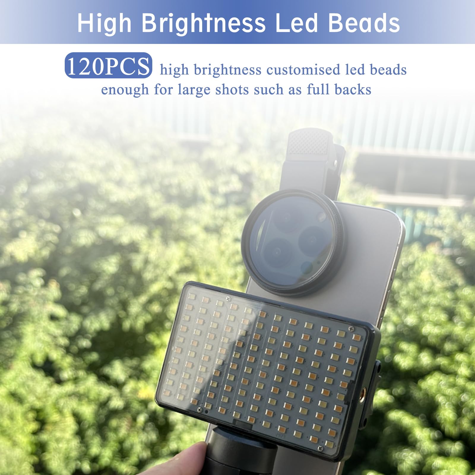 Kit Lumière LED pour Tatouage avec Filtre CPL 52mm Anti Reflets, Idéal pour Créer du Contenu TikTok Youtube Compatible avec Smartphone Tablet et Appareil Photo