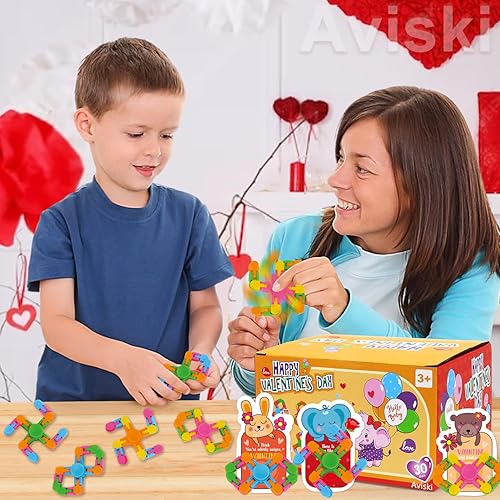 Miniatura 7 de 32 tarjetas de intercambio para el día de San Valentín para niños – Wacky Tracks Fidget Spinner con tarjetas de felicitación del día de San Valentín