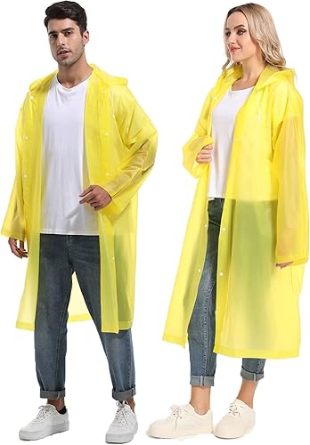 Ponchos de lluvia para adultos, impermeables, reutilizables, para supervivencia, resistentes, militares, impermeables, 2 paquetes de abrigo de