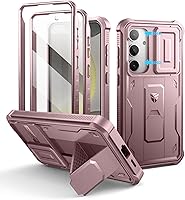 Vista 26 de Dexnor Funda para Samsung Galaxy S24 Plus con cubierta deslizante integrada para cámara, protector de pantalla y soporte, a prueba de golpes, funda