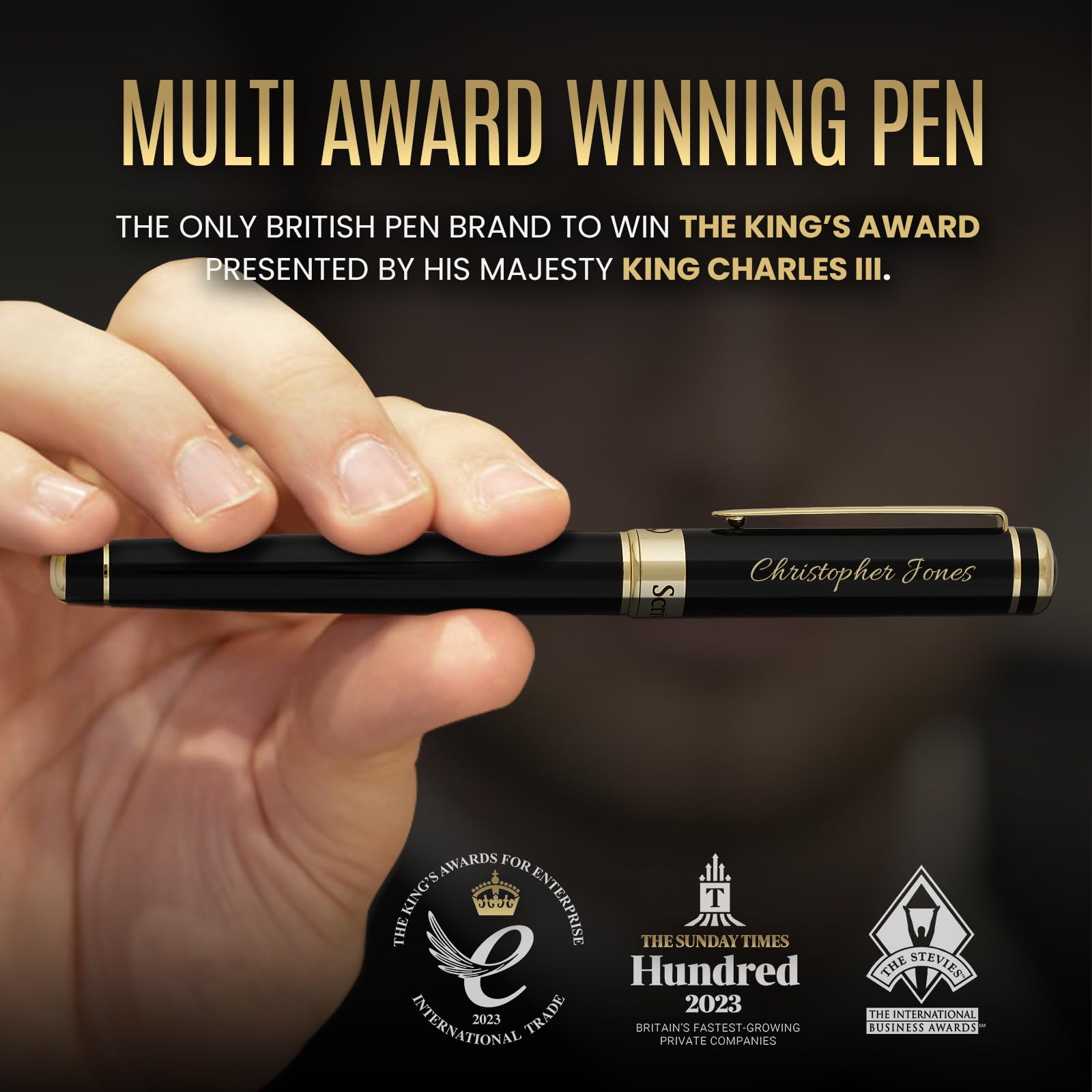 Snapklik.com : Black Rollerball Personalized Pen - Stunning Luxury Pen ...