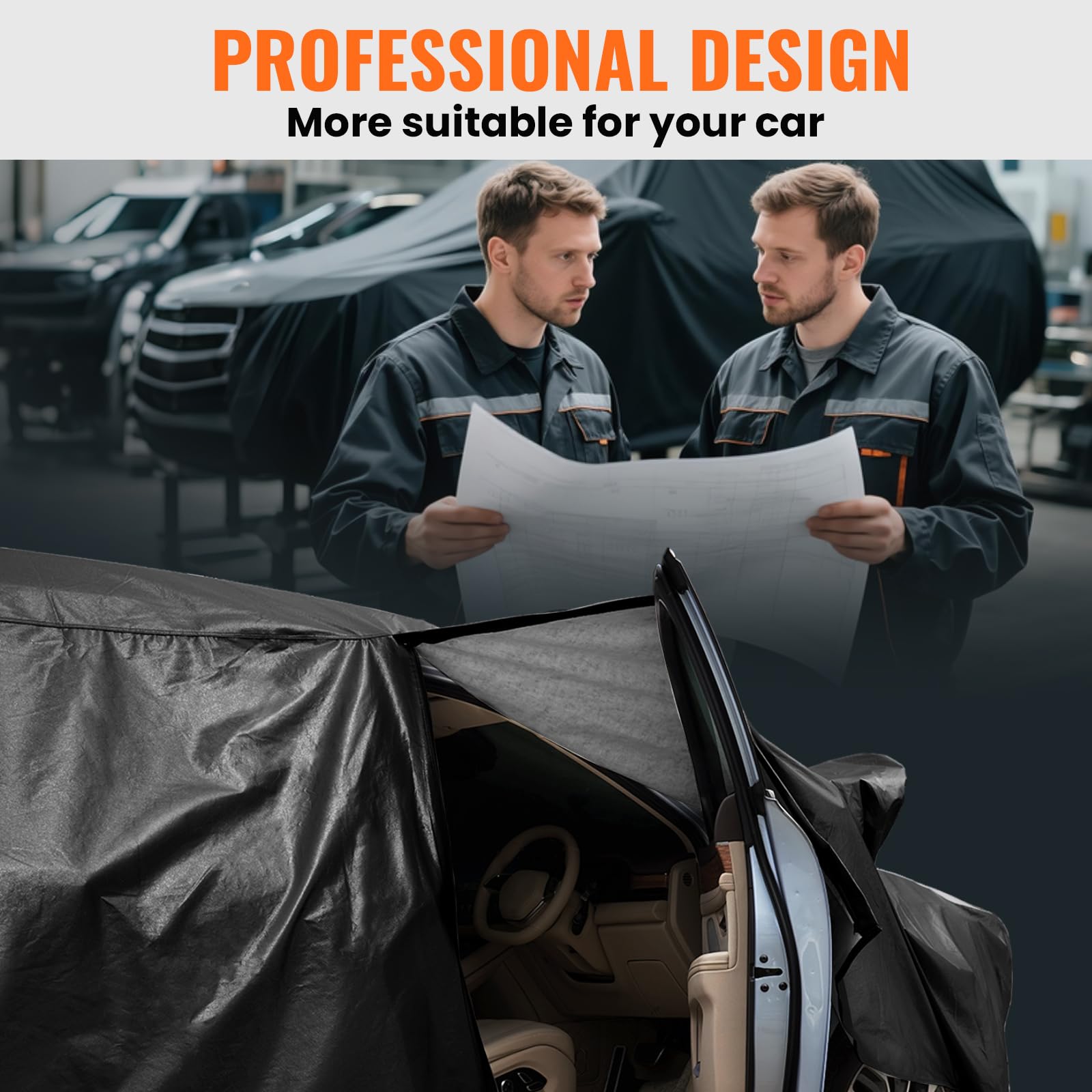 Car Cover Waterproof All Weather Full Exterior Sedan Cover Universal Fit Lexus ES350 Model S Toyota Avalon Chevy — view 9