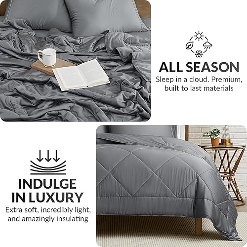 Miniatura 13 de Coldest Cozy Comforter Lightweight Cooling, 100% Viscose Derived from Bamboo, Down Alternative Duvet Insert, All Season Soft Comforter for Hot