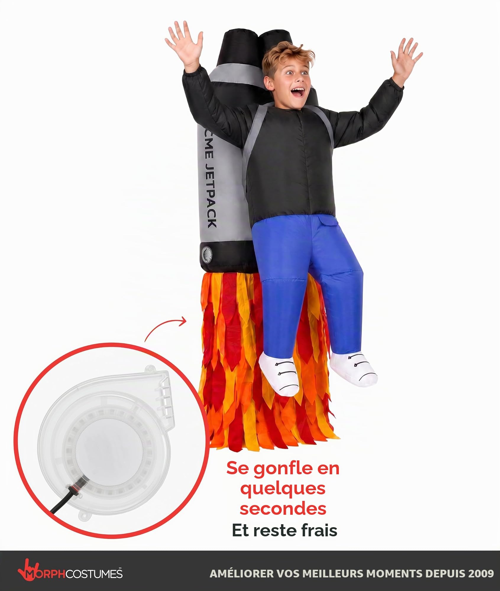 Morph Deguisement Astronaute Gonflable Enfant, Costume Halloween Enfant
