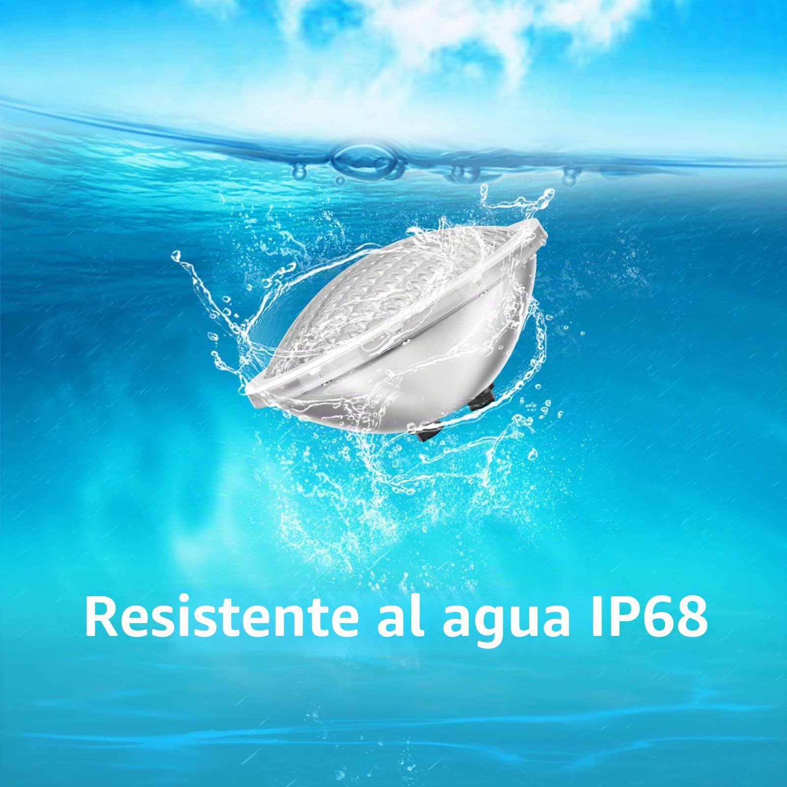 Foco Piscina LED PAR56 Sumergible, 30W RGB Lámpara de Piscina Regulable Cambio Color 1200lm, Temporizador 2/4/6H, Acero Inoxidable 316 Iluminación para Piscinas con Remoto, 12V AC