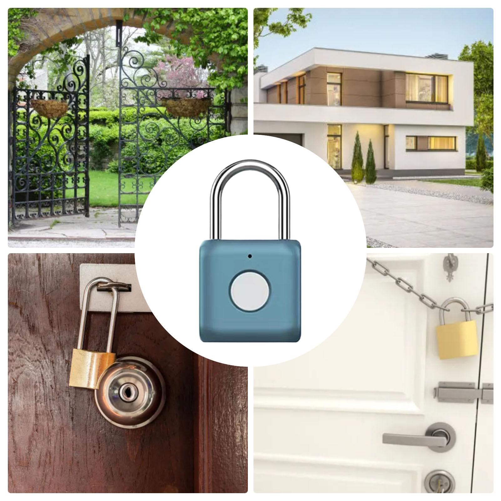 Cadenas à Empreinte Digitale EBTOOLS D'appartement Cadenas D'empreintes Cadenas A Empreinte Digitale