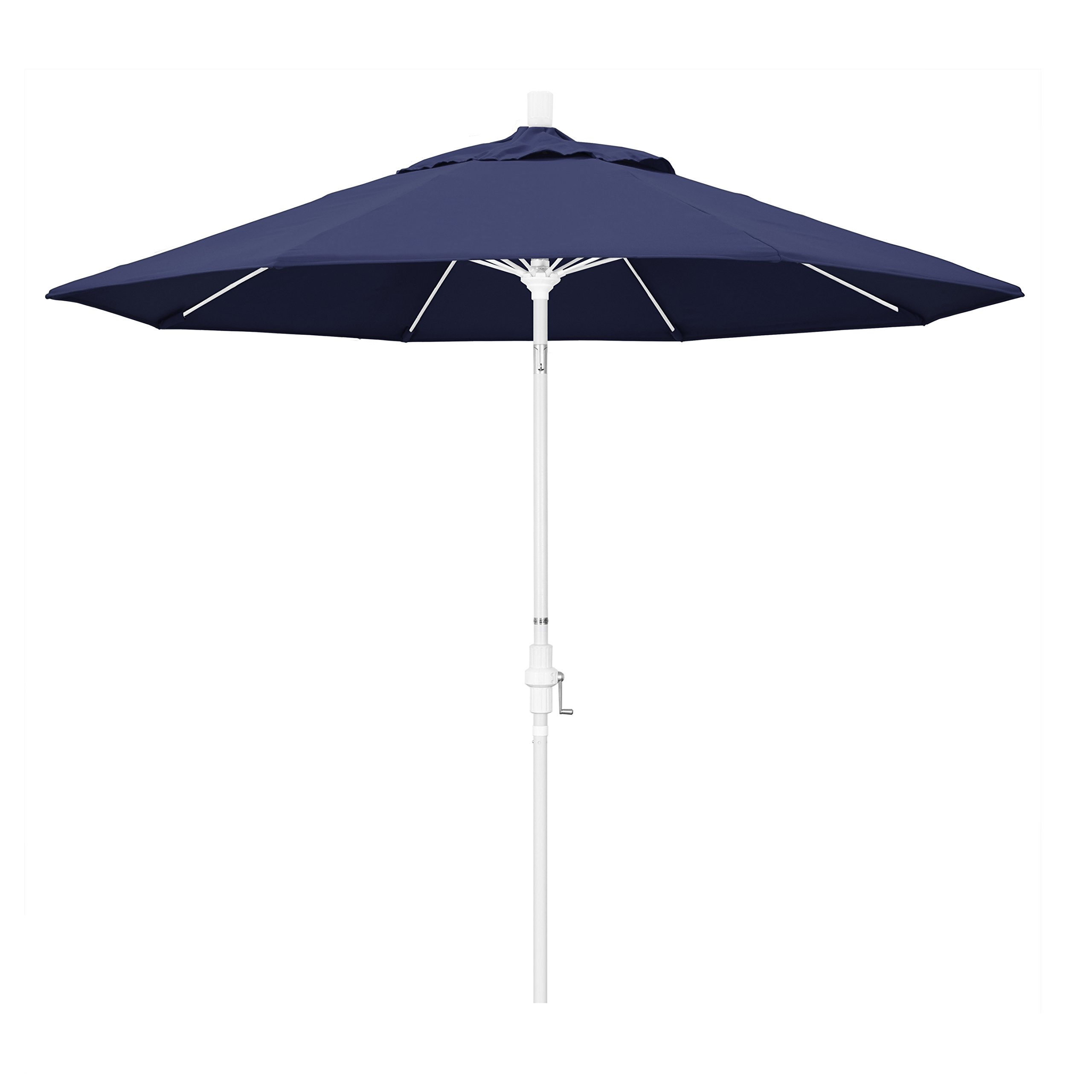 Photo 1 of California Umbrella 9' Round Market Patio Umbrella Navy Blue