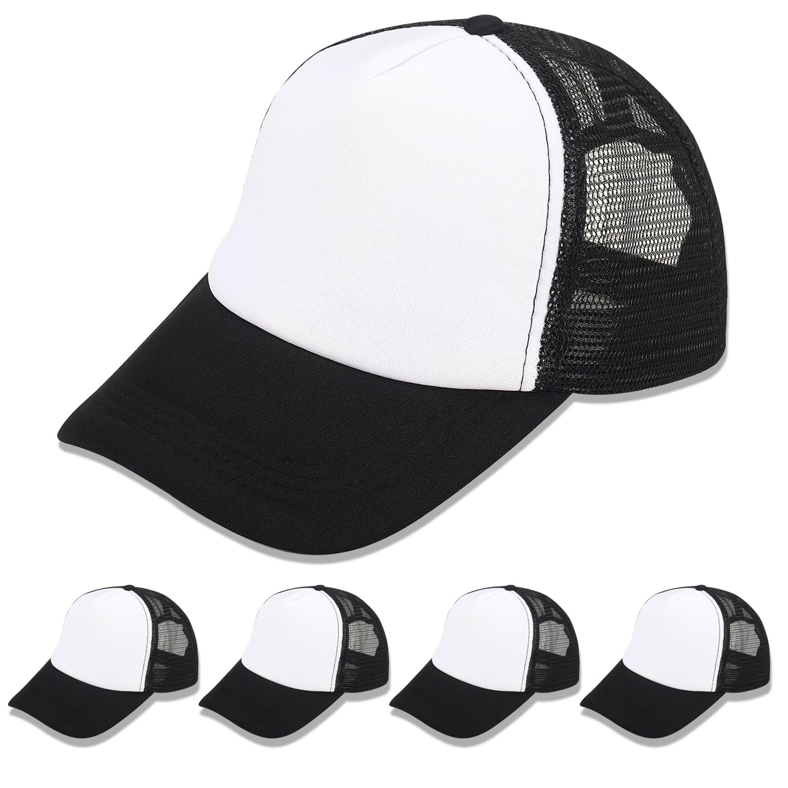 OKBA 5 Pack Sublimation Blank Trucker Hats