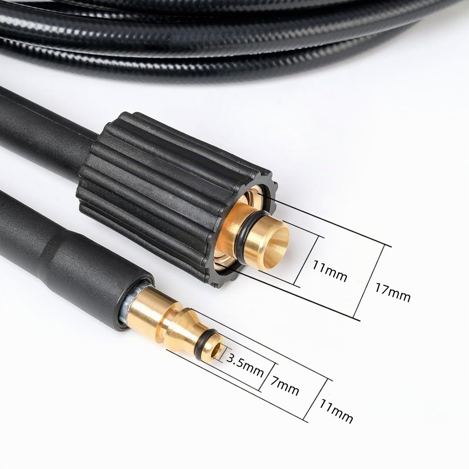 YUET 5M/16.4ft Raccord de Tuyau Flexible Rechange Nettoyeur Haute Pression Pour Nilfisk C100, C100.5, C100.7, C105, C105.7, C110, C110.3, C110.3-5, C110.4, C110.7, C120, C120.3-6, C120,5, C130