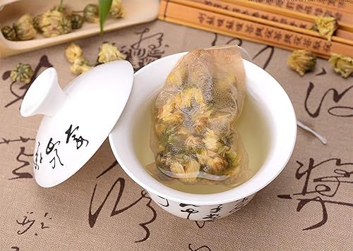 Miniatura 8 de Tosnail 600 bolsas de filtro de té desechables de 3.5 x 2.75 pulgadas con sello de cordón de algodón, infusores de té de papel 100% natural sin