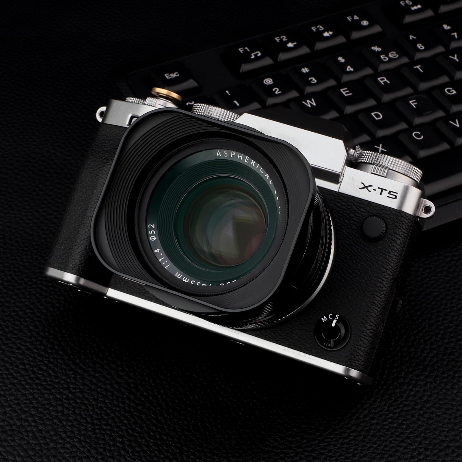 Haoge LH-X53 Bayonet Square Metal Lens Hood for Fujifilm Fuji