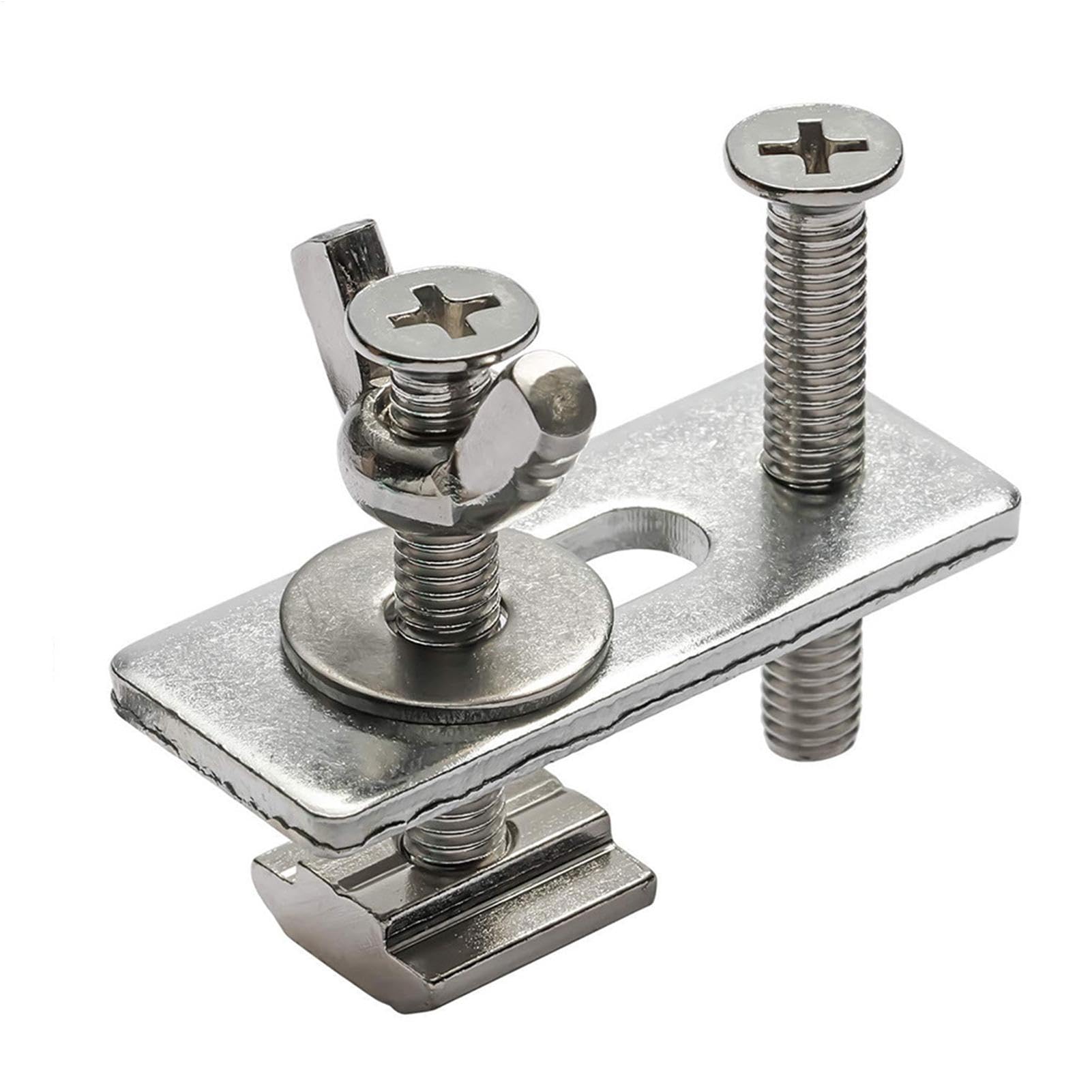Pince de rail, pinces de maintien de rail en T,Paquet de 4 plaques de presse à pince pour rail en T - Accessoires de voie en T, outil de travail du bois, pinces d'établi pour routeur de travail du boi