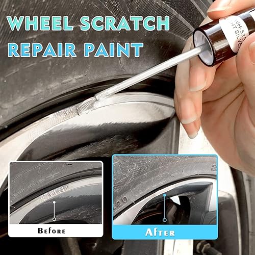 Miniatura 6 de Lápiz de pintura de retoque para reparación de arañazos de automóviles, pintura de relleno de rueda, negroblancomulticolor opcional para varios