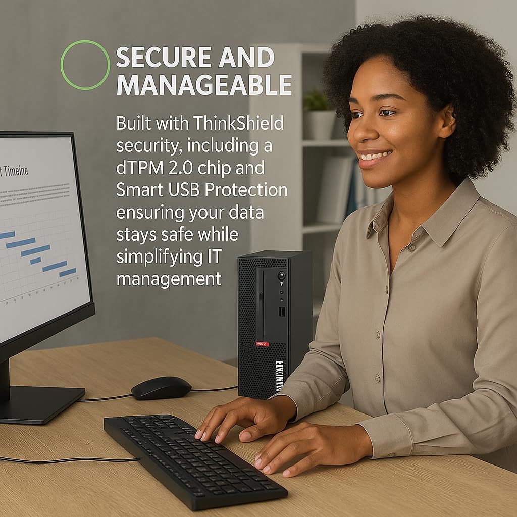 Lenovo ThinkCentre SFF Business Desktop Computer | Intel Core i5 10th Gen Quad-Core Processor | 32GB DDR4 RAM, 2TB Storage (1TB SSD + 1TB HDD) | AMD Radeon 520 2GB Dedicated Graphics | DVD-RW | Win11