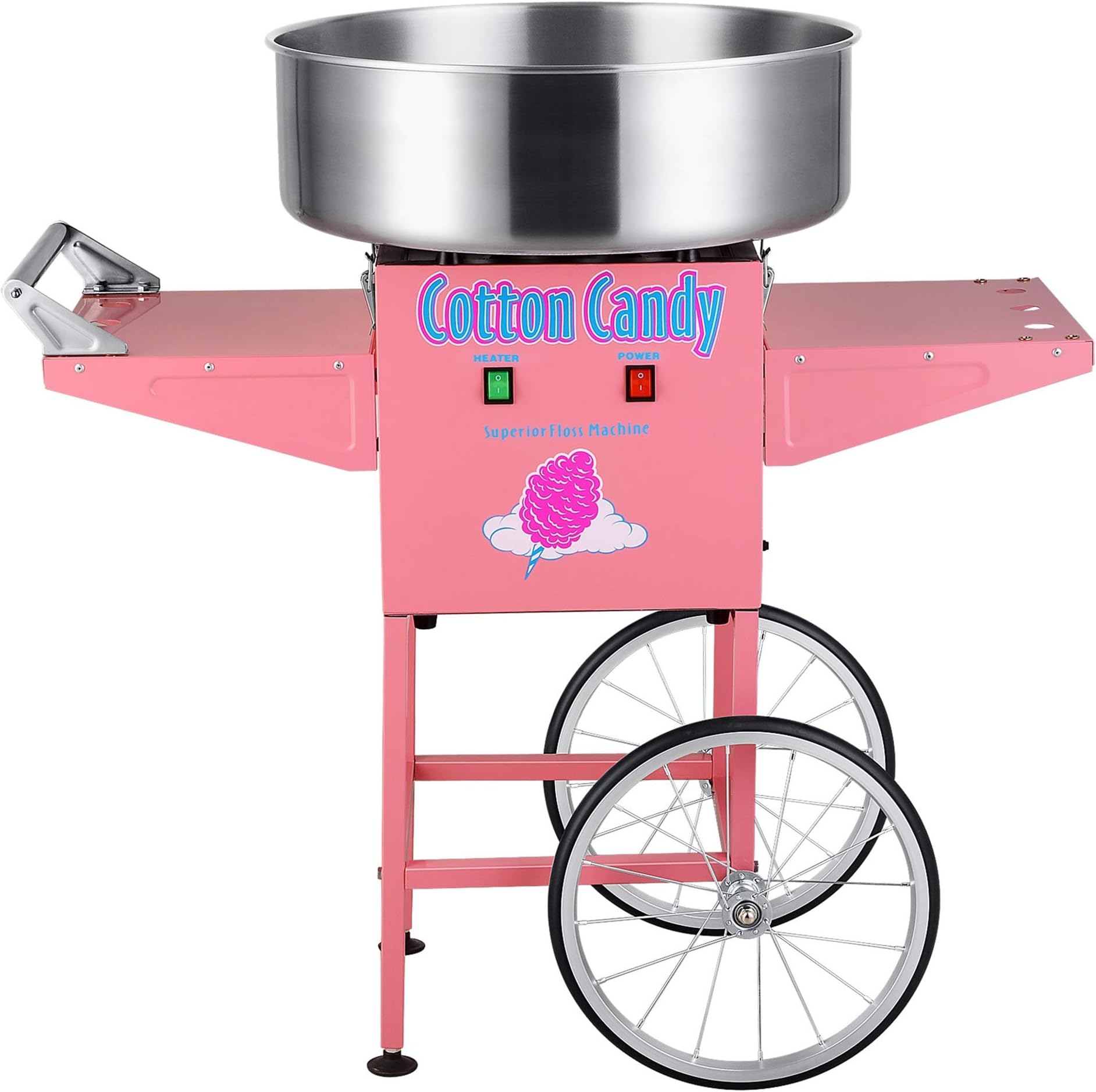 Superior Popcorn Cotton Candy Machine Floss Maker with Cart
