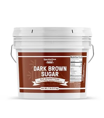 Unpretentious, Dark Brown Sugar, Bucket, 7 Lb