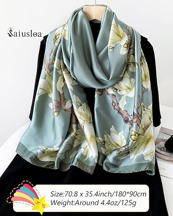 Dress Scarves Shawl Wraps Long Silky Scarf for Women Dressy Fashion Lightweight for Decorative Formal Evening Gowns